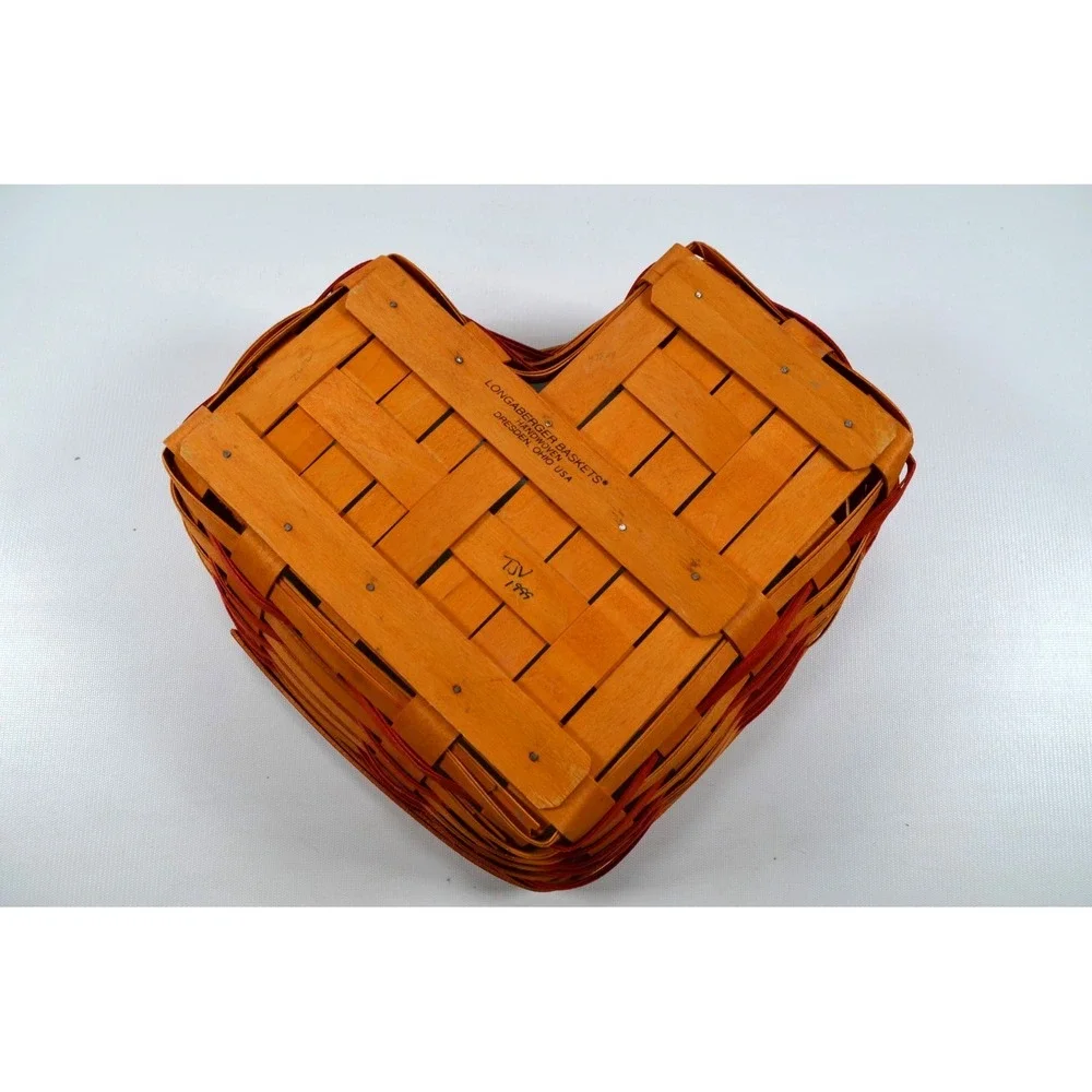 Longaberger 1999 Sweetheart Love Treasures Basket Cloth Liner 2 Clear Protectors